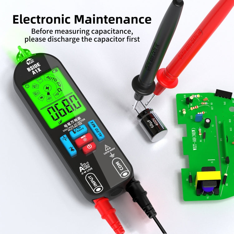 BSIDE A1X Charging Model Mini Digital Electric Pen Intelligent Automatic Merit Multimeter, Specification: With Tool Pack