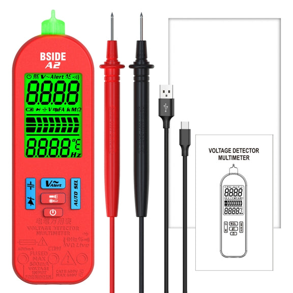 BSIDE A2 Charging Model Mini Digital Auto-Ranging Pencil Multimeter, Specification: Standard