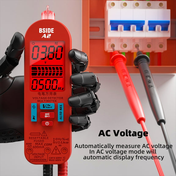 BSIDE A2 Charging Model Mini Digital Auto-Ranging Pencil Multimeter, Specification: With Tool Pack