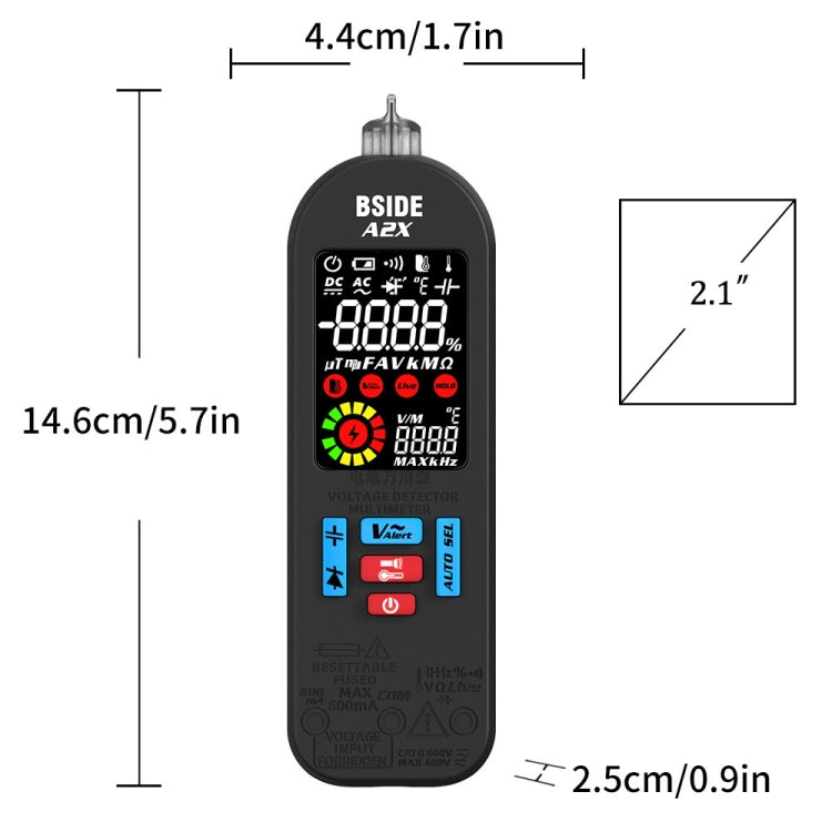 BSIDE A2X Charging Model Mini Digital Pen Auto Ranging Multimeter - free shipping - PMC Jewellery - Order now!