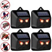 4pcs /Box Solar Animal Repeller Water-resistant Animal Deterrent with Red LED Light