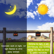 4pcs /Box Solar Animal Repeller Water-resistant Animal Deterrent with Red LED Light