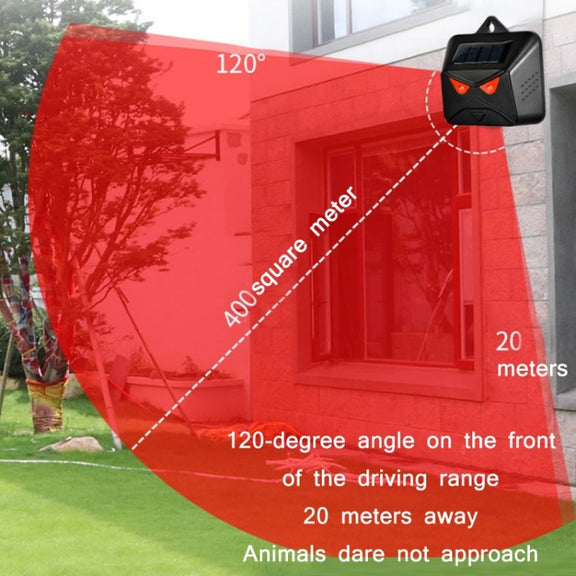 4pcs /Box Solar Animal Repeller Water-resistant Animal Deterrent with Red LED Light