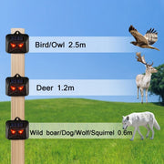 4pcs /Box Solar Animal Repeller Water-resistant Animal Deterrent with Red LED Light