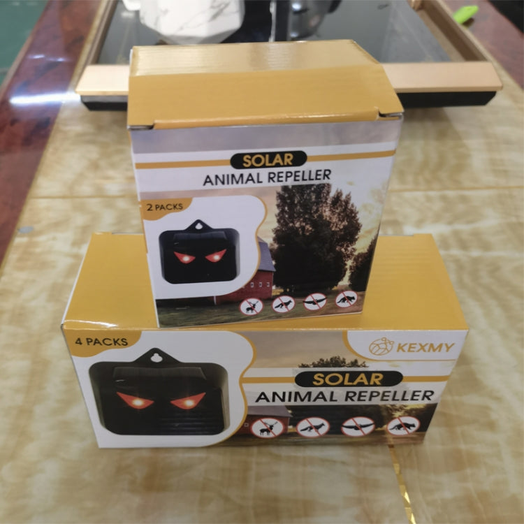 4pcs /Box Solar Animal Repeller Water-resistant Animal Deterrent with Red LED Light