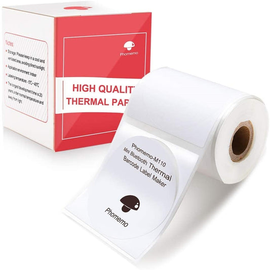 For Phomemo M110 / M200 140pcs /Roll 50x50mm Round Self-Adhesive Thermal Labels - free shipping - PMC Jewellery - Order now!