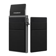 Slim Metal Wallet Pop Up Credit Card Holder RFID Blocking Men Business Card Clip(Black)