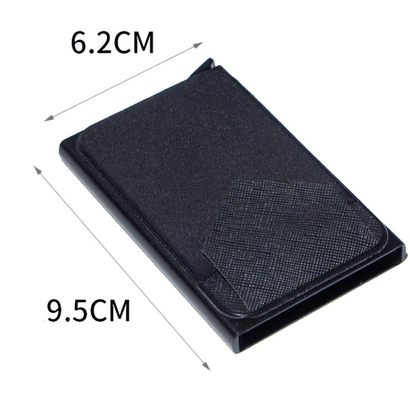 Pop Up Metal Card Holder with Lycra Cloth RFID Aluminum Alloy Credit Card Box(Silver)