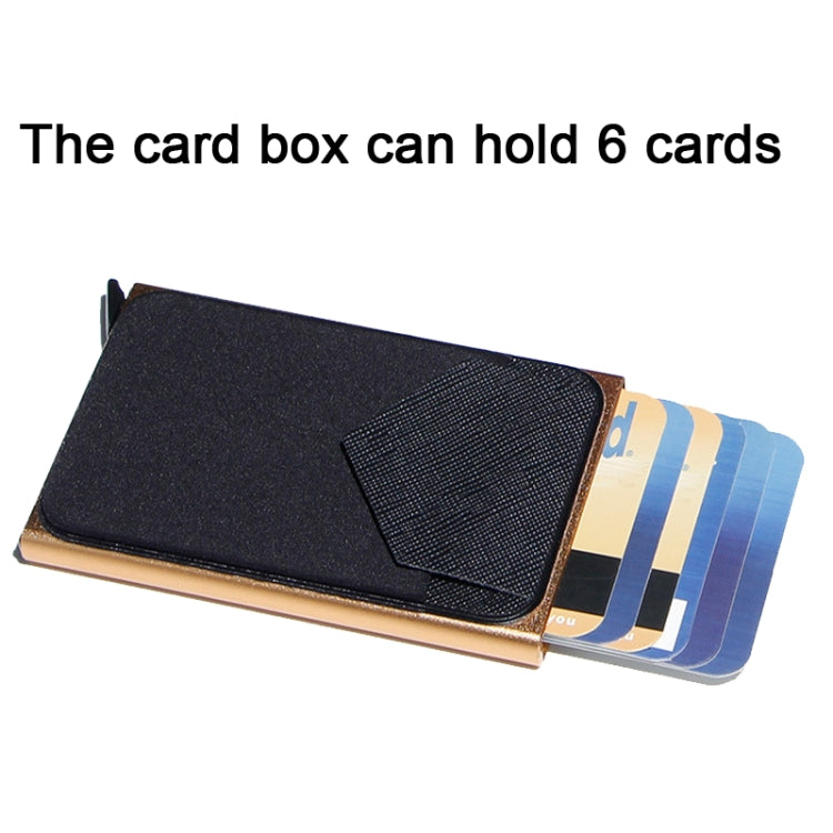 Pop Up Metal Card Holder with Lycra Cloth RFID Aluminum Alloy Credit Card Box(Black)