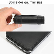 RFID Anti-Theft Swipe Mens Wallet Multifunctional Zipper Wallet(Brown)