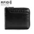 RFID Anti-Theft Swipe Mens Wallet Multifunctional Short Zipper Purse(Black) - Antimagnetic RFID Package by PMC TechLife | Online Shopping South Africa | PMC TechLife | Buy Now Pay Later Mobicred