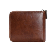 RFID Anti-Theft Swipe Mens Wallet Multifunctional Short Zipper Purse(Black)