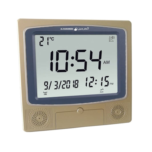 Desktop Digital Perpetual Calendar Study Alarm Clock(Gold) - Alarm Clocks by PMC Jewellery | Online Shopping South Africa | PMC Jewellery | Buy Now Pay Later Mobicred