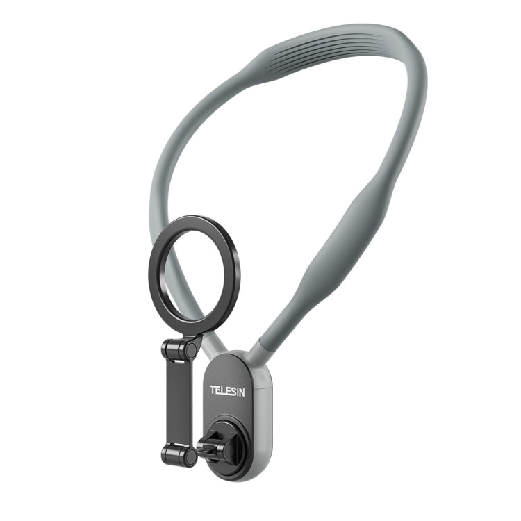 TELESIN Silicone Neck Mount Magnetic Selfie Stick Phone Neck Holder(Gray) - free shipping - PMC TechLife - Order now!