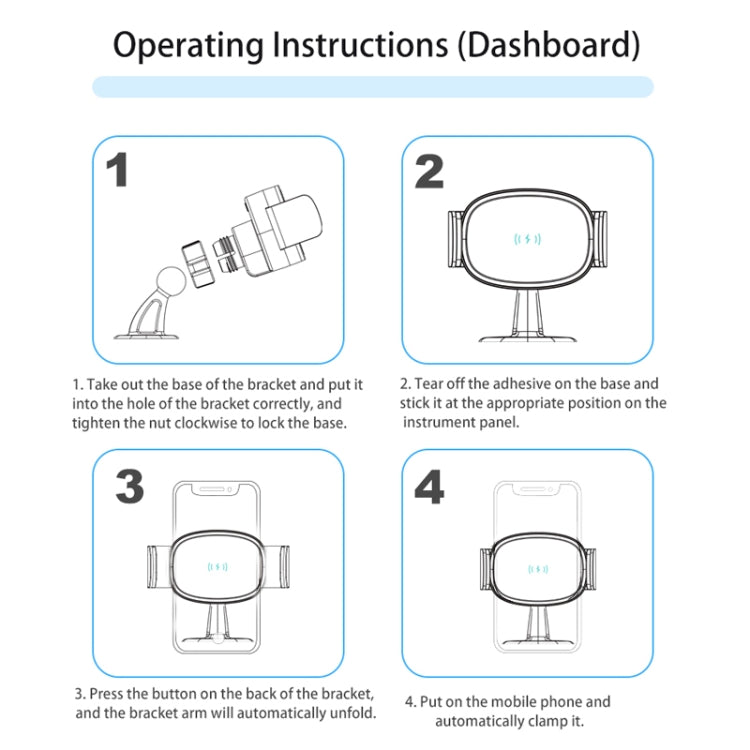 15W Car Wireless Charging Bracket Auto Induction Electric Navigation Bracket(Red) - free shipping - PMC TechLife - Order now!