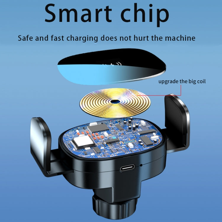 15W Car Wireless Charging Bracket Auto Induction Electric Navigation Bracket(Red) - free shipping - PMC TechLife - Order now!