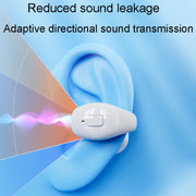 Clip-On Single Ear Bluetooth Earphone Wireless Earphone For Sports And Gaming, Packing: Box(White)