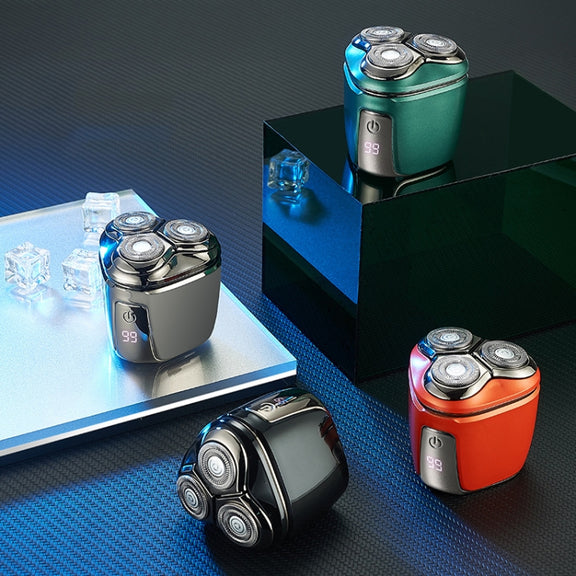 Mini Magnetic Head Shaver Smart LED Display Electric Shaver, Color: Orange