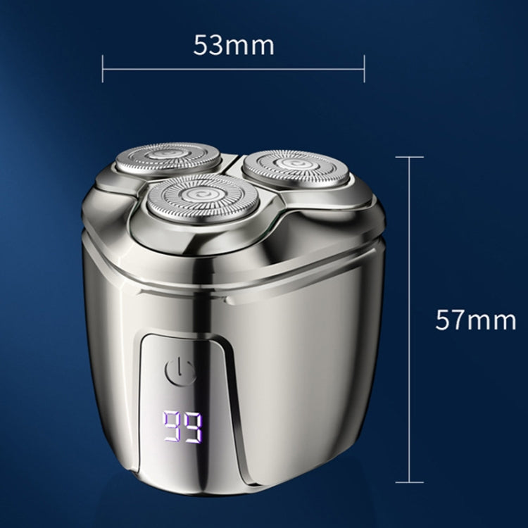 Mini Magnetic Head Shaver Smart LED Display Electric Shaver, Color: Gun-color