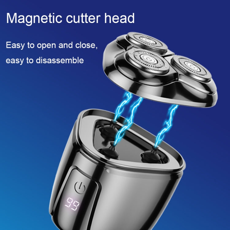 Mini Magnetic Head Shaver Smart LED Display Electric Shaver, Color: Gun-color - Shavers & Accessories by PMC TechLife | Online Shopping South Africa | PMC TechLife | Buy Now Pay Later Mobicred