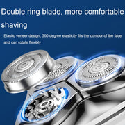 Mini Magnetic Head Shaver Smart LED Display Electric Shaver, Color: Gun-color