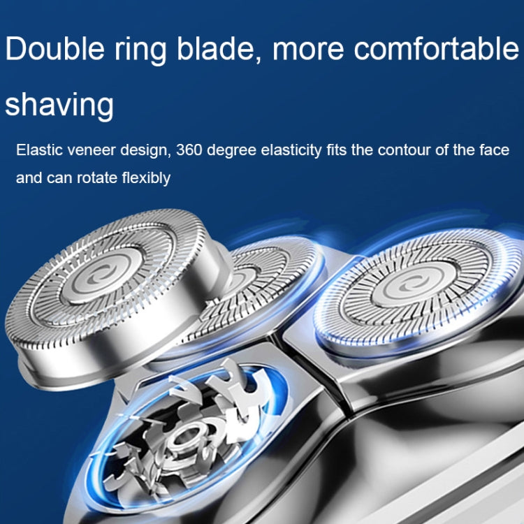 Mini Magnetic Head Shaver Smart LED Display Electric Shaver, Color: Gun-color