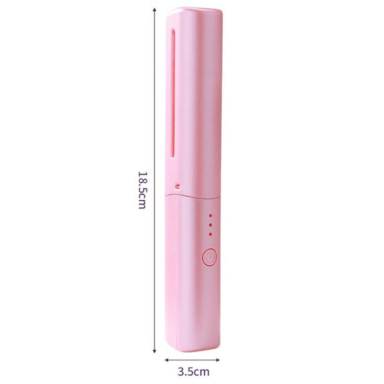 2 In 1 Portable USB Rechargeable Hair Curler Dual Usage Hair Straightening Comb(Purple)