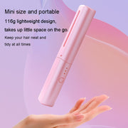 2 In 1 Portable USB Rechargeable Hair Curler Dual Usage Hair Straightening Comb(Green)