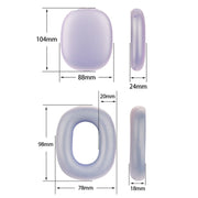 For AirPods Max Headphones 4-in-1 Silicone Replacement Cover Kit(Transparent Black)