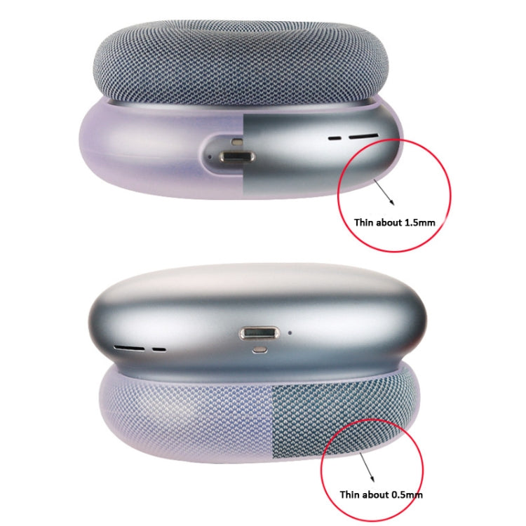 For AirPods Max Headphones 4-in-1 Silicone Replacement Cover Kit(Transparent Black) - Earmuff & Pad by PMC TechLife | Online Shopping South Africa | PMC TechLife | Buy Now Pay Later Mobicred