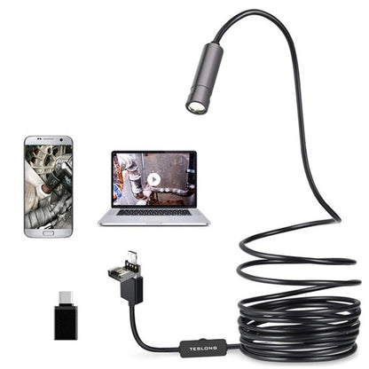 Teslong NTC125 5M 3 In 1 USB Phone Borescope For Auto Repair 500W Pixel Auto Focus - free shipping - PMC Jewellery - Order now!