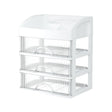 Desktop Drawer Organizer Multi-Layer Cosmetic Jewelry Box Stationery Multi-Functional Organizer, Style: 4 Layer White Drawer (White) - free shipping - PMC TechLife - Order now!