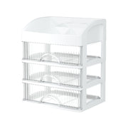 Desktop Drawer Organizer Multi-Layer Cosmetic Jewelry Box Stationery Multi-Functional Organizer, Style: 4 Layer White Drawer (White)