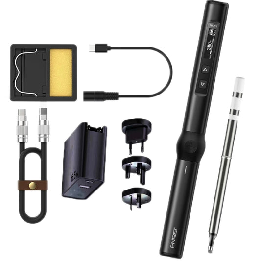FNIRSI 9pcs/ Set Mini Soldering Station Digital Display Constant Temperature Smart Soldering Iron, Color: Black BC2 with Power Supply - free shipping - PMC Jewellery - Order now!