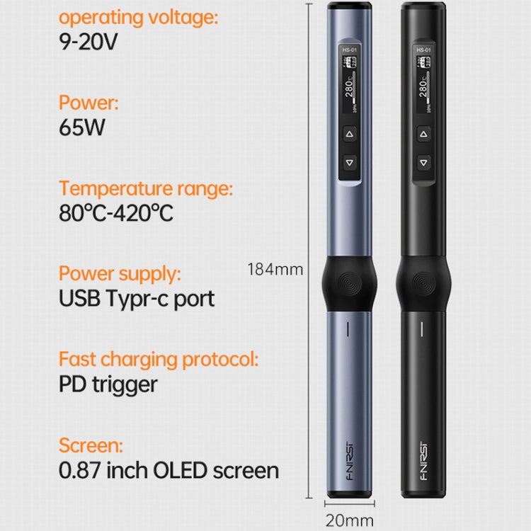 FNIRSI 14pcs/ Set Mini Soldering Station Digital Display Constant Temperature Smart Soldering Iron, Color: Black 6 Head With Power Supply - free shipping - PMC Jewellery - Order now!