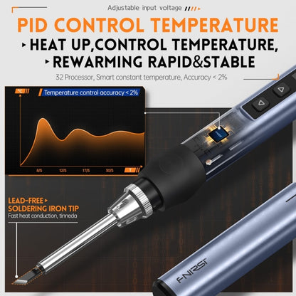FNIRSI 14pcs/ Set Mini Soldering Station Digital Display Constant Temperature Smart Soldering Iron, Color: Black 6 Head With Power Supply - free shipping - PMC Jewellery - Order now!