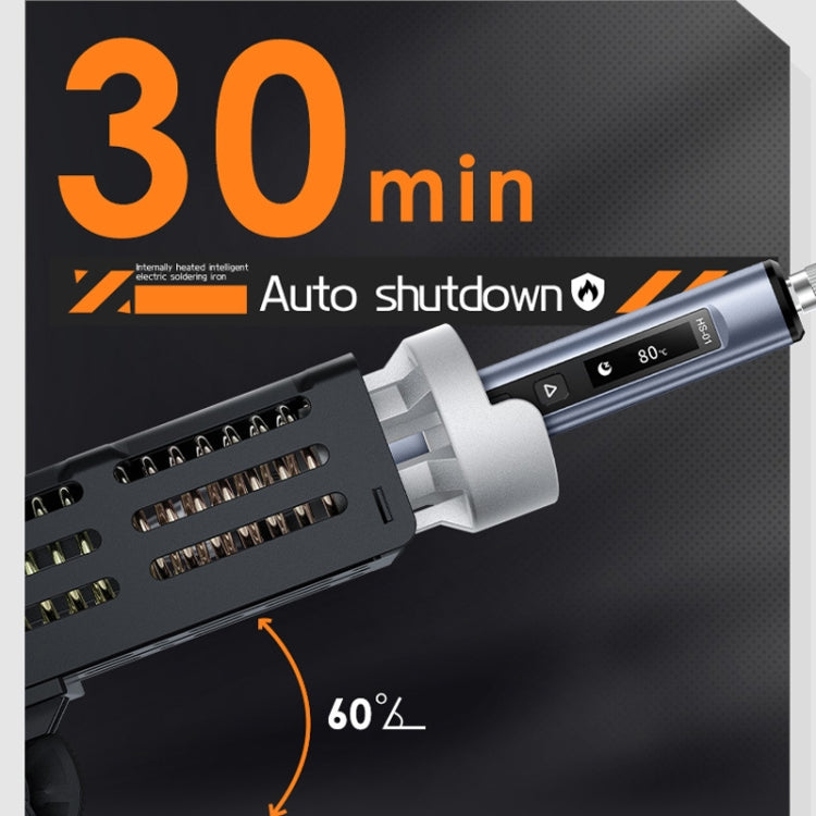 FNIRSI 14pcs/ Set Mini Soldering Station Digital Display Constant Temperature Smart Soldering Iron, Color: Black 6 Head With Power Supply - free shipping - PMC Jewellery - Order now!