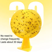 8cm Fruit Fly Balls for Indoor Use Insect Trap Sticky Insect Balls(Yellow With Base+Double-side Glue)