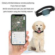 Mfi Certified Smart Pet Locator Protective Cover Silicone Collar(Blue)