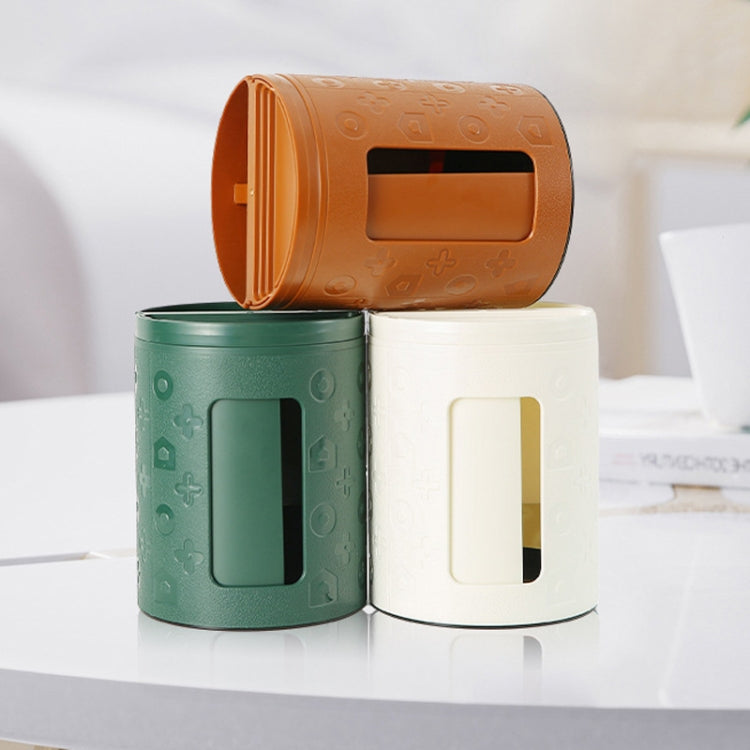 Multifunctional Desktop Tissue Box Remote Control Storage Box Organizer(Dark Green)