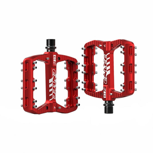 ENLEE R5 1pair Mountain Bike Pedals Bicycle Cycling Wider Non-Slip Footrest Bearing(Red) - free shipping - PMC Jewellery - Order now!