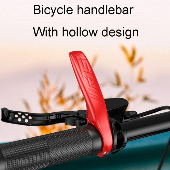 ENLEE E-45616 1pair Bicycle Handlebar Covers Cow Sheeps Horn Grips Joystick Sleeve Accessories(Red)