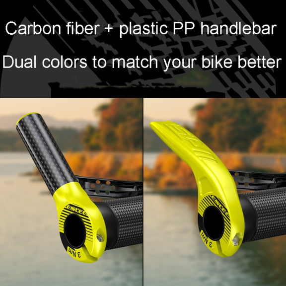ENLEE E-45616 1pair Bicycle Handlebar Covers Cow Sheeps Horn Grips Joystick Sleeve Accessories(Red)