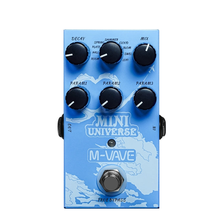 M-VAVE Guitar Monoblock Effects Digital Modeling Reverb Effects(Sky Blue) - free shipping - PMC Jewellery - Order now!