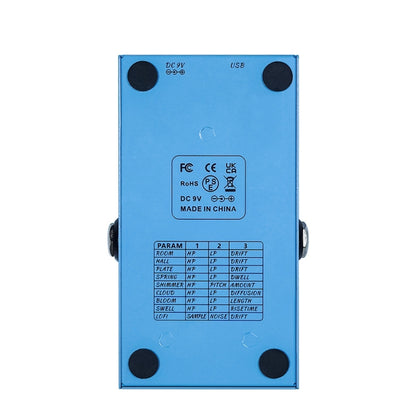M-VAVE Guitar Monoblock Effects Digital Modeling Reverb Effects(Sky Blue) - free shipping - PMC Jewellery - Order now!