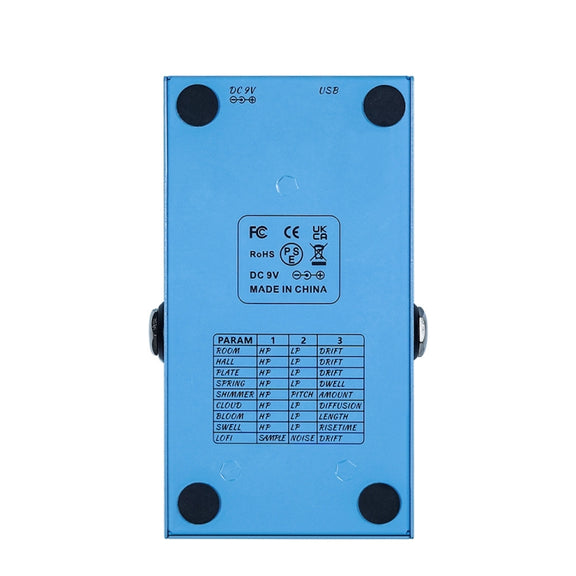M-VAVE Guitar Monoblock Effects Digital Modeling Reverb Effects(Sky Blue)