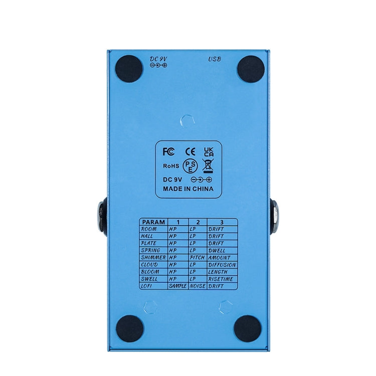 M-VAVE Guitar Monoblock Effects Digital Modeling Reverb Effects(Sky Blue)