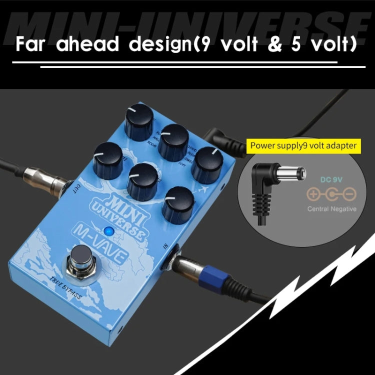 M-VAVE Guitar Monoblock Effects Digital Modeling Reverb Effects(Sky Blue) - free shipping - PMC TechLife - Order now!