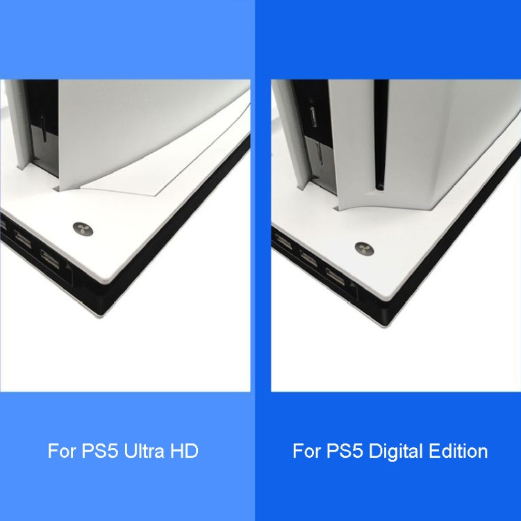 For PS5 Digital / Optical Drive Console Cooling Fan Controller Charging Base With Light Dock Stand(White) - free shipping - PMC TechLife - Order now!