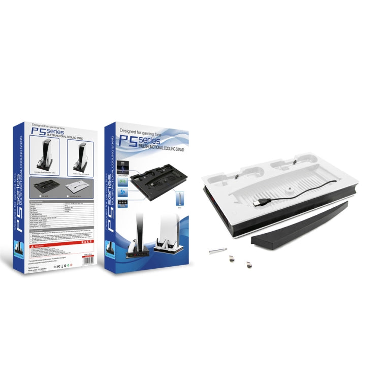 For PS5 Digital / Optical Drive Console Cooling Fan Controller Charging Base With Light Dock Stand(White) - free shipping - PMC TechLife - Order now!